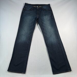 Lucky Brand Jeans Mens 34 Vintage Straight Mid Rise Dark Wash